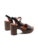 Sandalo con tacco alto e plateau donna