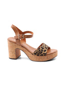 Sandalo con tacco alto e plateau donna