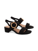 Sandalo vegan con tacco a blocco donna
