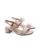 Sandalo vegan con tacco a blocco donna