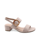 Sandalo vegan con tacco a blocco donna
