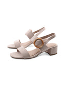 Sandalo vegan con tacco a blocco donna