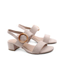 Sandalo vegan con tacco a blocco donna