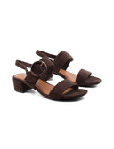 Sandalo vegan con tacco a blocco donna