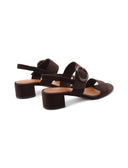 Sandalo vegan con tacco a blocco donna