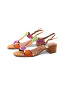 Sandalo vegan scamosciato da donna
