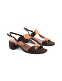Sandalo vegan scamosciato da donna