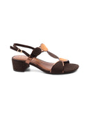 Sandalo vegan scamosciato da donna