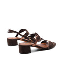 Sandalo vegan scamosciato da donna