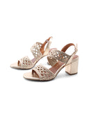 Sandalo elegante con tacco a blocco