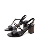 Sandalo vegan con tacco da donna