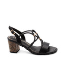 Sandalo vegan con tacco da donna