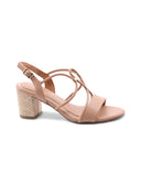 Sandalo vegan con tacco da donna