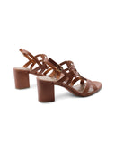 Sandalo vegan con tacco a blocco donna