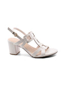 Sandalo vegan con tacco a blocco donna