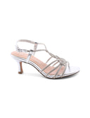 Sandalo gioiello con strass da donna