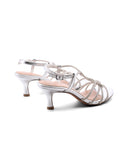 Sandalo gioiello con strass da donna