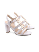 Sandalo vegan con tacco alto da donna