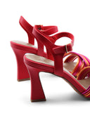 Sandalo vegan metallizzato da donna