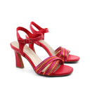 Sandalo vegan metallizzato da donna
