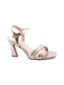 Sandalo vegan metallizzato da donna