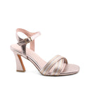 Sandalo vegan metallizzato da donna