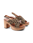 Sandalo con tacco e plateau da donna