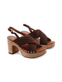Sandalo con tacco e plateau da donna