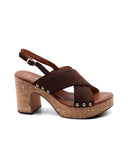 Sandalo con tacco e plateau da donna
