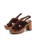 Sandalo con tacco e plateau da donna