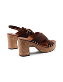 Sandalo con tacco e plateau da donna