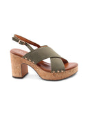 Sandalo con tacco e plateau da donna