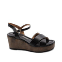 Sandalo vegan con zeppa e plateau donna