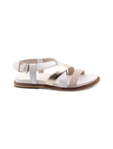 Sandalo flat in vera pelle da donna