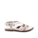 Sandalo flat in vera pelle da donna