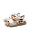 Sandalo vegan con triplo velcro donna