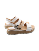 Sandalo vegan con triplo velcro donna