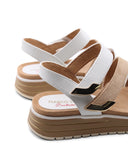 Sandalo vegan con triplo velcro donna