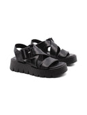 Sandalo animalier con suola platform