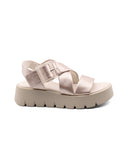Sandalo animalier con suola platform