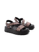 Sandalo animalier con suola platform