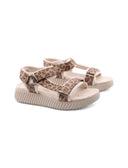 Sandalo animalier da donna
