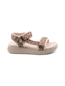 Sandalo animalier da donna