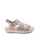 Sandalo vegan con strass da donna