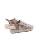 Sandalo vegan con strass da donna