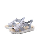 Sandalo vegan con strass da donna