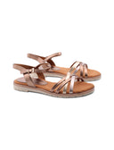 Sandalo vegan laminato da donna