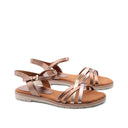 Sandalo vegan laminato da donna