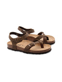 Sandalo infradito da donna in pelle