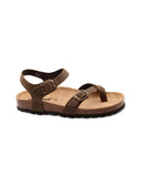 Sandalo infradito da donna in pelle
